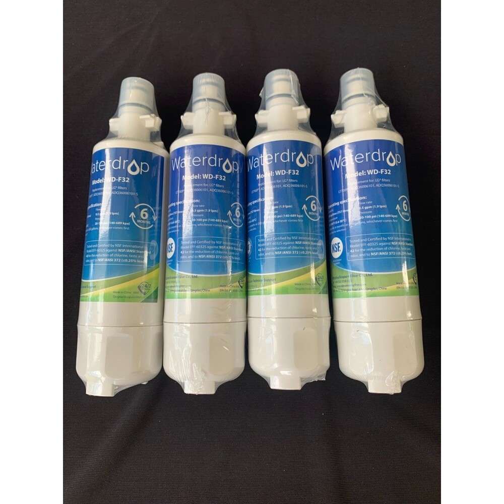 Waterdrop Refrigerator Water Filter WD-F32 Lot Of 4 Brand New Factory Sealed